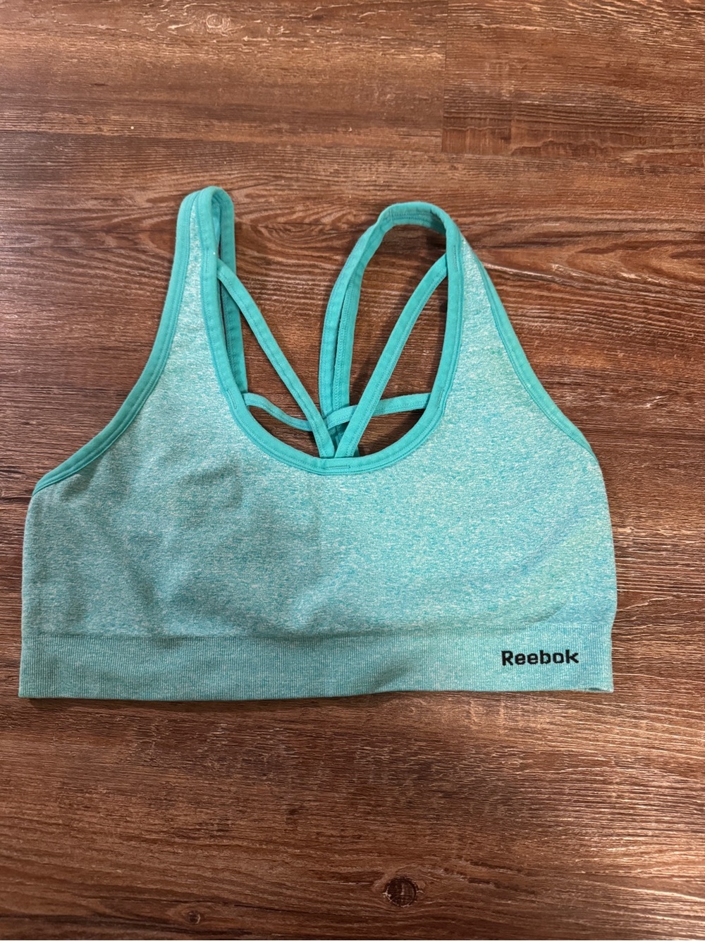 Reebok Teal Crossback Athletic Sports Bra
